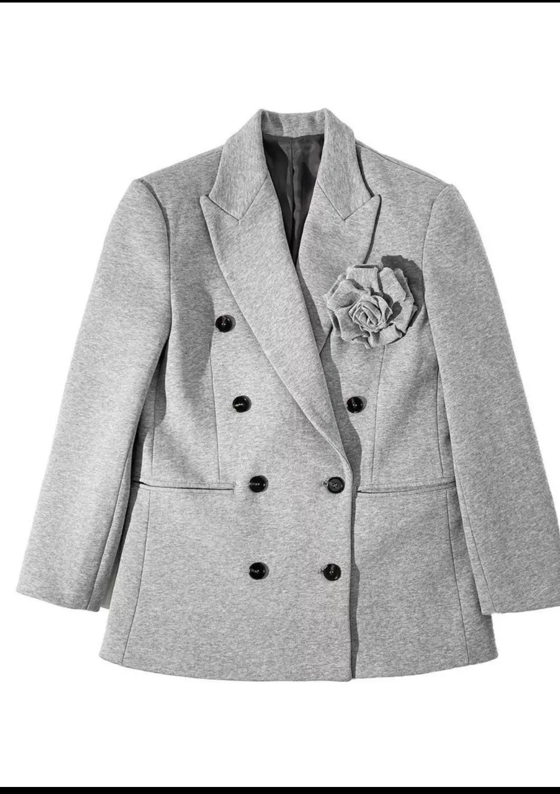 The 3D Rosette Grey Suit