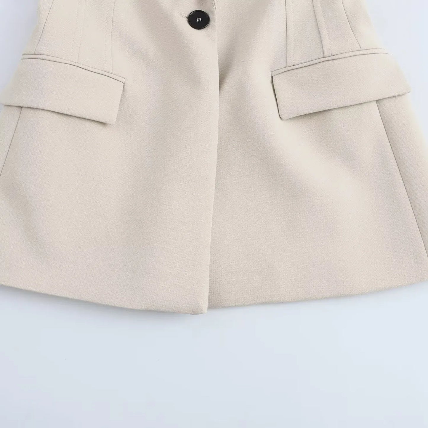 MYST&ZA Women's 2025 Spring New Simple Elegant Shoulder Cotton Slim Suit 2204696 Trousers 2198696