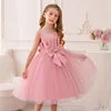 Blue Green Girls Wedding Kids Cute Birthday Party Tutu Dresses for Girls 4-14 Years Old Sleeveless